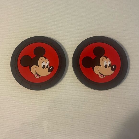 Mickey Mouse Car Cup Coasters in Black set of 2 NWT - Picture 4 of 7